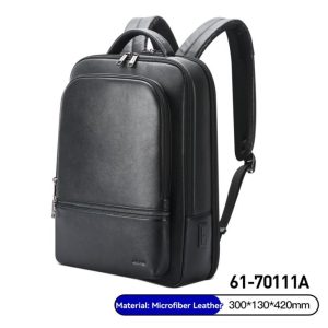 Bags |  Mens Classic Leather Slim Backpack Navy Accessories Bags