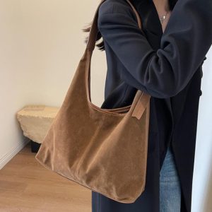 Bags |  Womens Faux Suede Slouchy Shopper Accessories Bags