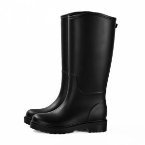 Boots |  Womens Knee High Rain Boots Shoes Black