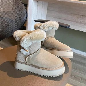 Boots |  Womens Rita Ora Faux Fur Apron Boots Boots Boots