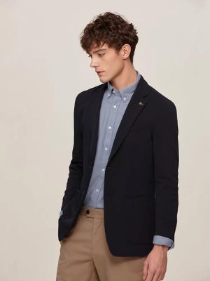 Coats & Jackets |  Mens Kaplan Hrrngbne Linen Blazer Clothing Coats & Jackets