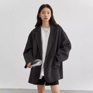 Coats & Jackets |  Womens Belted Wrap Coat Clothing Charcoal