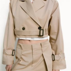 Coats & Jackets |  Womens Crop Mryl Trench Ld51 Clothing Coats & Jackets