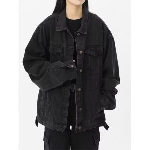 Coats & Jackets |  Womens Denim Jacket Clothing Black