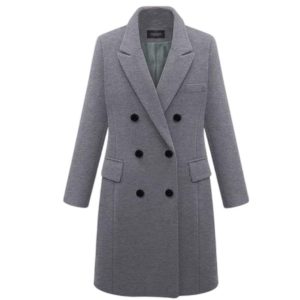 Coats & Jackets |  Womens Double-Breasted Twill Coat Clothing Coats & Jackets