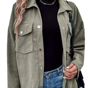 Coats & Jackets |  Womens Ouston Shacket Ld51 Clothing Coats & Jackets