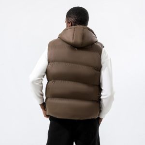 Coats & Jackets |  Womens Quilted Hooded Vest Clothing Charcoal