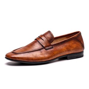 Dress Shoes |  Mens Vintage Leather Loafer Mens Dress Shoes