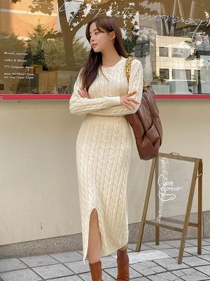 Dresses |  Womens Cable Knit Sweater Dress Clothing Dresses