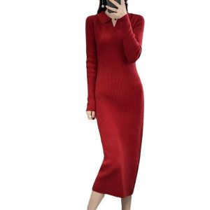 Dresses |  Womens Polo Midi Knit Dress Clothing Dresses