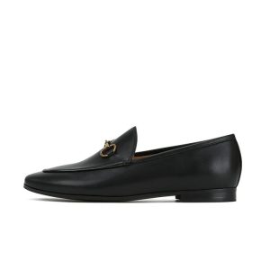 Flats |  Womens Faux Leather Snaffle Loafers Flats Black