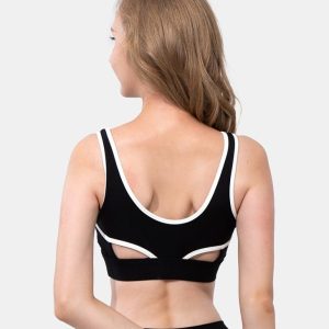 Gym Gear & Activewear |  Womens Active Stripe Cross Back Sports Bra Clothing Gym Gear & Activewear