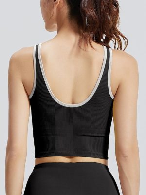 Gym Gear & Activewear |  Womens Seamless Racer Sports Bra Clothing Gym Gear & Activewear