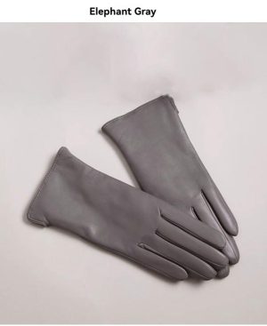 Hats, Gloves & Scarves |  Womens Notched Wrist Leather Gloves Accessories Black