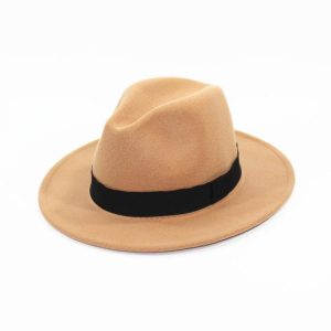 Hats, Gloves & Scarves |  Womens Wool Fedora Hat Accessories Camel