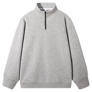 Hoodies & Sweatshirts |  Mens Flocked Quarter Zip Sweater Clothing Hoodies & Sweatshirts