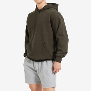 Hoodies & Sweatshirts |  Mens Oversized Jersey Hoodie Clothing Black