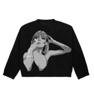 Hoodies & Sweatshirts |  Womens Beetlejuice Character Sweatshirt Clothing Black