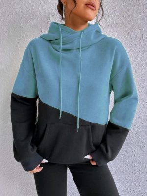 Hoodies & Sweatshirts |  Womens Contrast Hoodie Clothing Hoodies & Sweatshirts