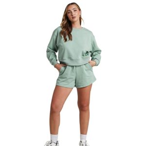 Hoodies & Sweatshirts |  Womens French Terry Shrunken Crew Clothing Hoodies & Sweatshirts