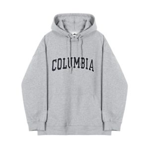 Hoodies & Sweatshirts |  Womens Harvard Embroidered Hoodie Clothing Gray