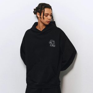 Hoodies & Sweatshirts |  Womens Overdyed Cropped Hoodie Clothing Hoodies & Sweatshirts