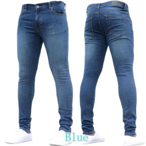 Jeans & Denim |  Mens Stretch Skinny Jeans Clothing Dark Blue