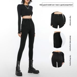 Jeans & Denim |  Womens Essential Mid-Rise Skinny Jeans Clothing Black