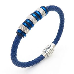 Jewellery |  Mens Leather And Rubber Tubular Bracelet Accessories Jewellery