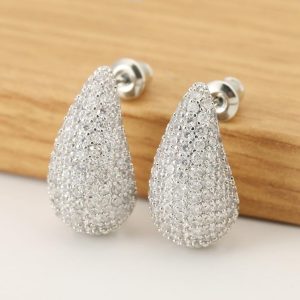 Jewellery |  Womens Rhinestone Bubble Hoop Earrings Accessories Jewellery