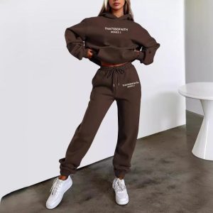 Joggers & Sweatpants |  Womens Paula Echevarría 1977 Wide Leg Joggers Clothing Chocolate