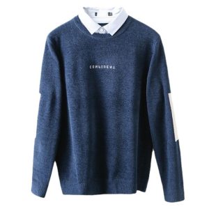 Knitwear |  Mens Boucle Knit Crew Sweater Clothing Knitwear