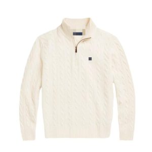 Knitwear |  Mens Cable Knit Half Zip Sweater Clothing Knitwear