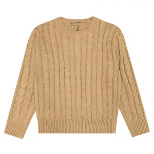 Knitwear |  Mens Supima Cotton Cable Crewneck Sweater Clothing Knitwear