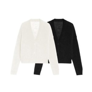 Knitwear |  Womens Brushed Crop Cardigan Clothing Knitwear