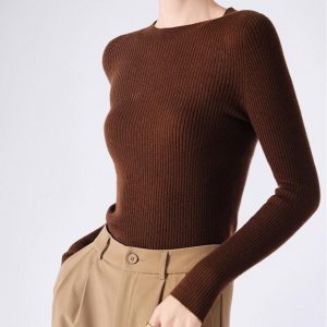 Knitwear |  Womens Classic Ls Knit Clothing Knitwear