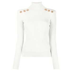 Knitwear |  Womens Merino Button Detail Sweater Clothing Knitwear