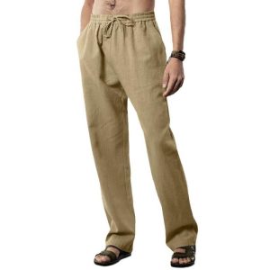 Pants |  Mens Mattia Garment-Dyed Linen Trousers Clothing Mens