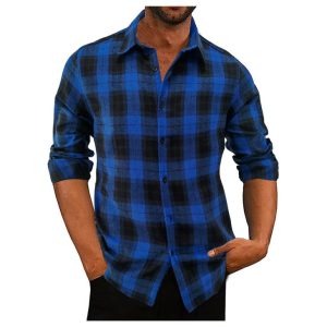 Shirts |  Mens Abacus Long Sleeve Check Flannel Shirt Clothing Mens