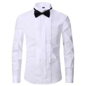 Shirts |  Mens Dinner Shirt With Front Pleats Clothing Mens