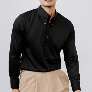 Shirts |  Mens Slim Fit Stretch Long Sleeve Shirt Clothing Mens