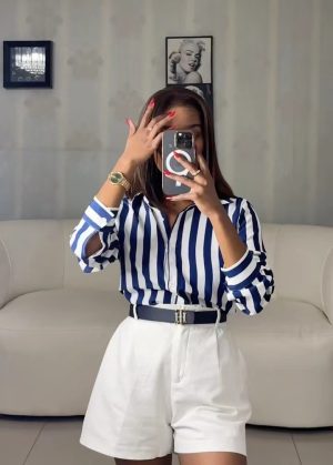 Shirts |  Womens Beetlejuice X Colleen Atwood Striped Shirt Clothing Black/White