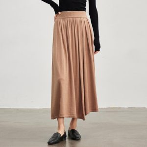 Skirts |  Womens Elastic Waist Maxi Skirt Clothing Skirts