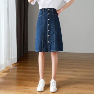 Skirts |  Womens Resonance Denim Midi Skirt Clothing Skirts