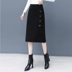 Skirts |  Womens Tweed Mock Wrap A-Line Skirt Clothing Skirts