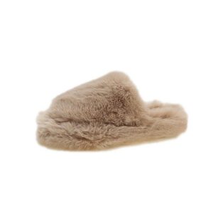 Slippers |  Womens The Edit Fluffy Mule Slippers Shoes Gray