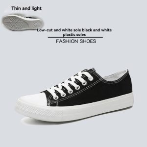 Sneakers |  Womens Canvas Flatform High Tops Shoes Black