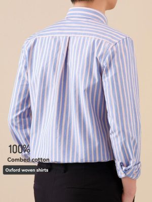 Suits & Blazers |  Mens Ls Slim Linen Tncl Stripe Shirt Clothing Mens