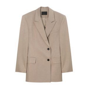 Suits & Blazers |  Womens Double-Breasted Blazer Clothing Mocha