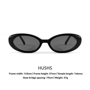 Sunglasses |  Womens Oval Frame Sunglasses Accessories Black